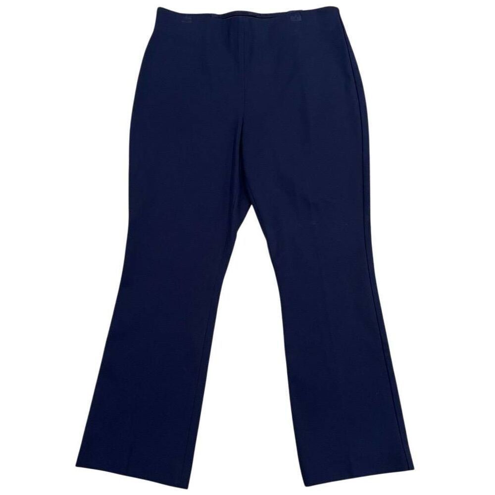 Talbots Flare Pants Women's 10 Blue Pull On Boot Cut Chic Preppy Classic Stretch